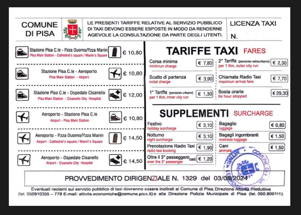 tariffe urbane 2026